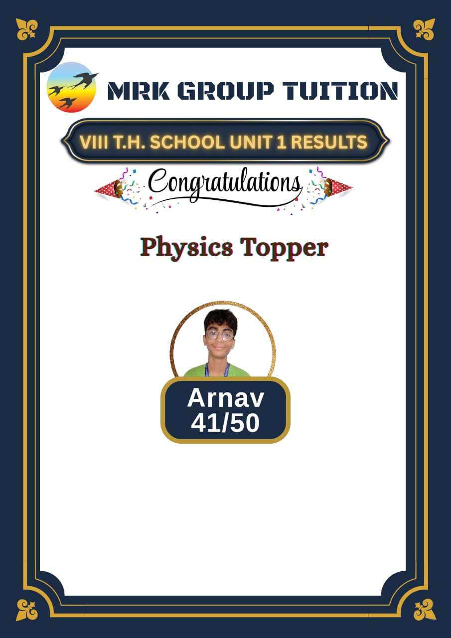 Physics Topper Arnav