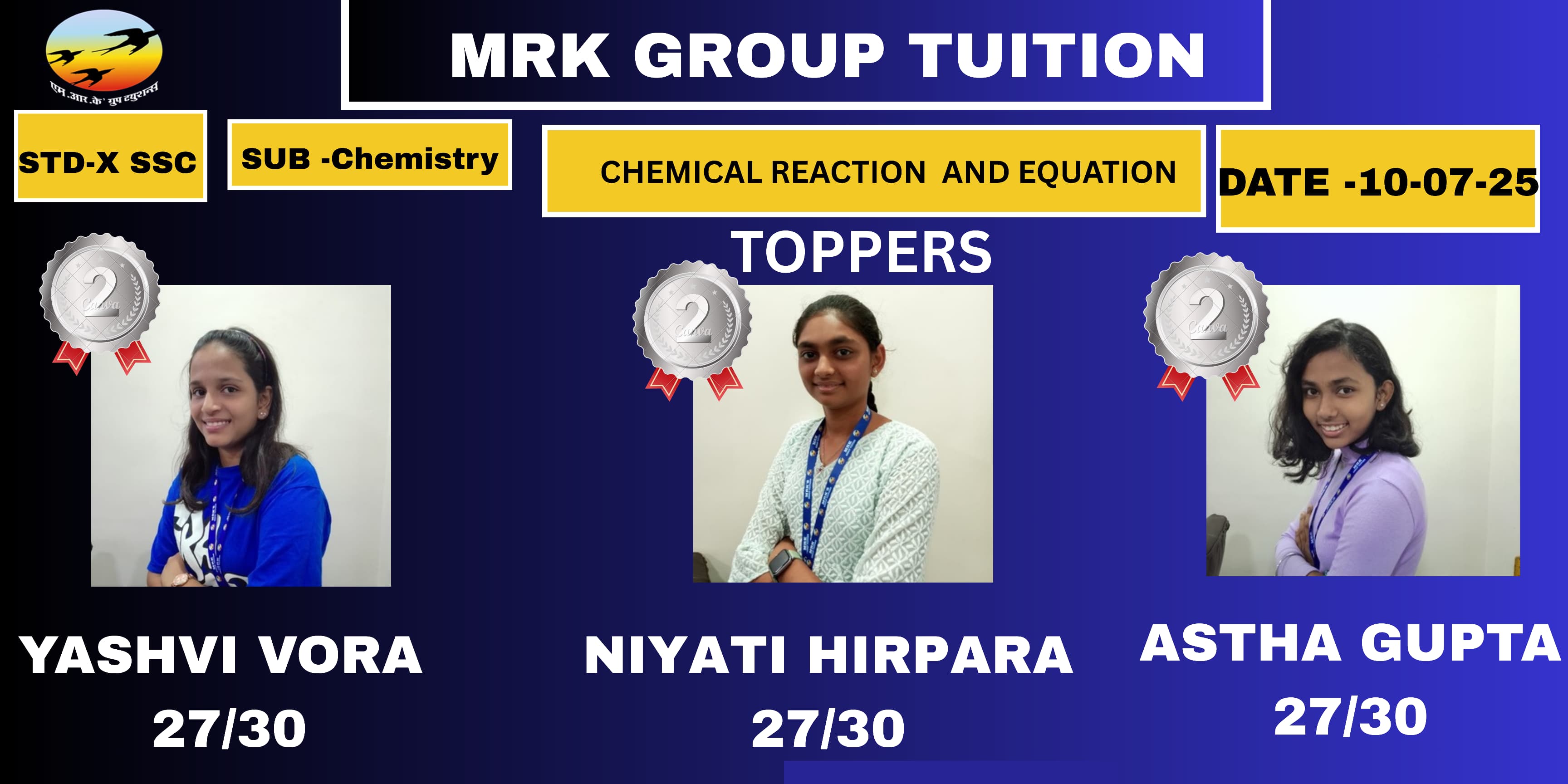 CHEMICAL REACTION AND EQUATION TOPPERS