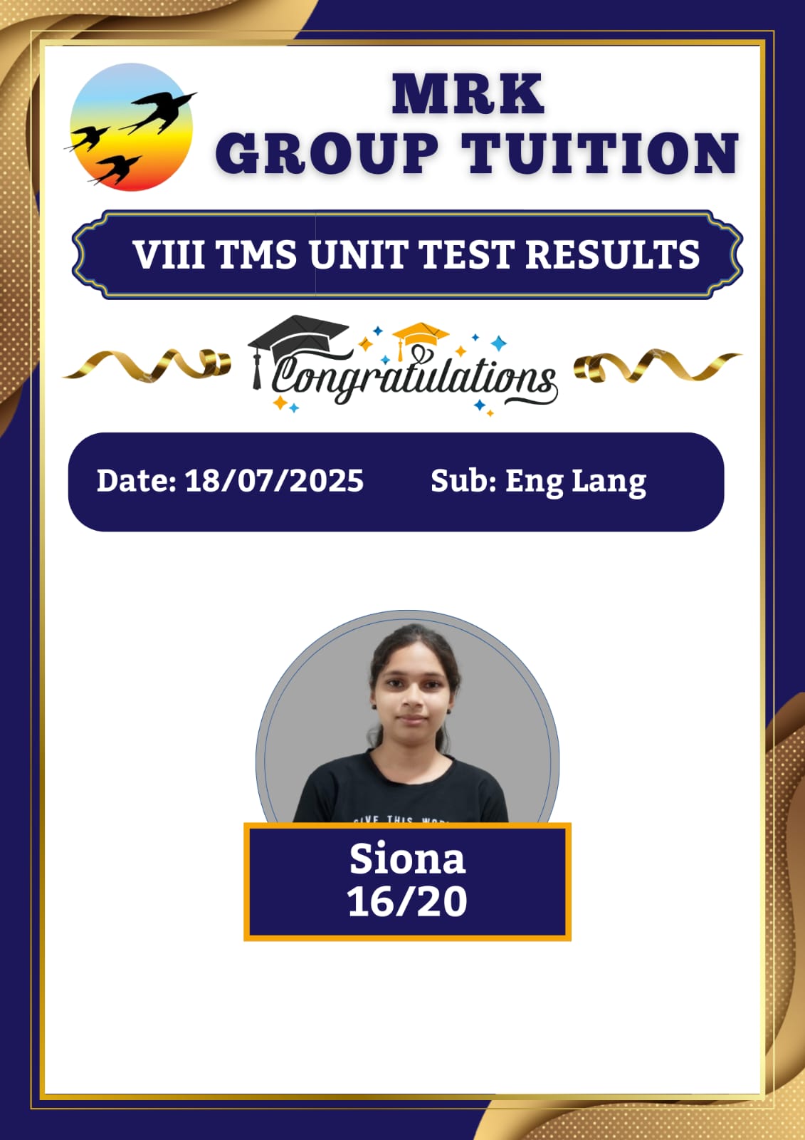 VIII TMS UNIT TEST RESULTS
