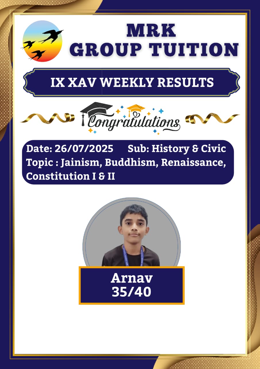 IX XAV WEEKLY RESULTS