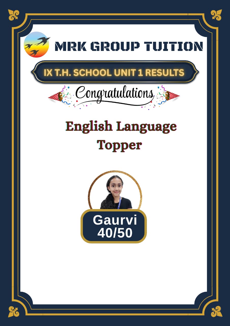 English Language Topper Gaurvi